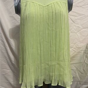 Elegant Lime Sleeveless Blouse